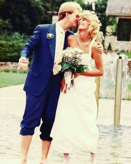 Kathy Gerrity with her husband, Steve Doocy on their wedding day.